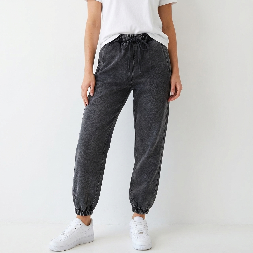 EVL Washed Denim Joggers